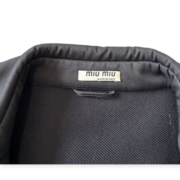 Miu Miu Fall Winter 2007 Black Belted Trench Coat Size 42 IT / US 6 - Picture 3 of 13